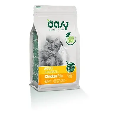 Oasy Hairball Adult Cibo Secco per Gatti Adulti Gusto Pollo 300 g