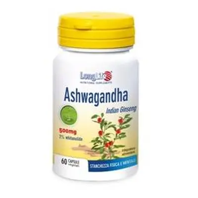 Longlife Ashwagandha 500 mg Integratore Ricostituente 60 Capsule