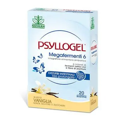 Nathura Psyllogel Megafermenti 6 Integratore Fermenti Lattici Gusto Vaniglia 21 bustine