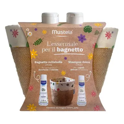 Mustela Panier Bagnetto Mille Bolle 200 ml + Shampoo 200 ml + Cestino Cofanetto