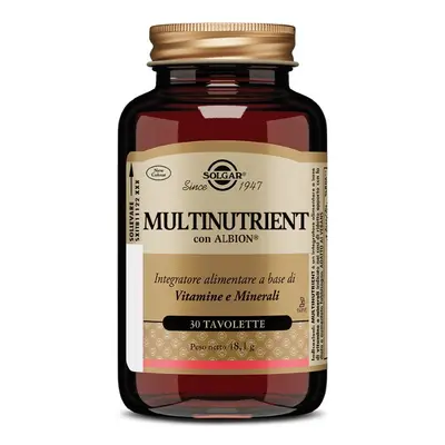 Solgar Multinutrient Integratore di Vitamine e Minerali 30 tavolette