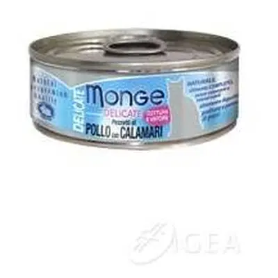 Monge Delicate Cibo umido per Gatti Gusto Pollo e Calamari 80 g