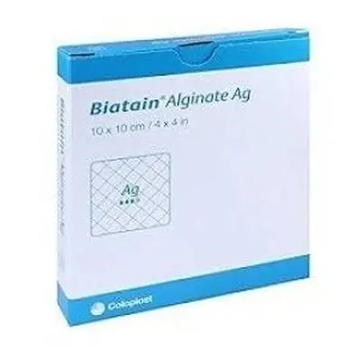 Coloplast Biatain Alginate AG Medicazioni per Lesioni Infette 10X10cm 1pezzo