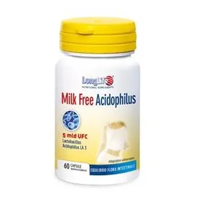 Longlife Milk Free Integratore di Lactobacillus Acidophilus 60 capsule vegetali