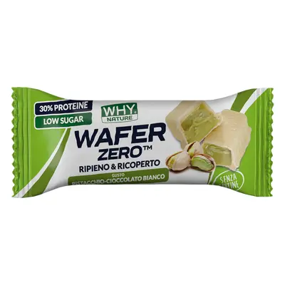 WHYnature Wafer Zero Pistacchio Cioccolato Bianco Biscotto Proteico 35 g