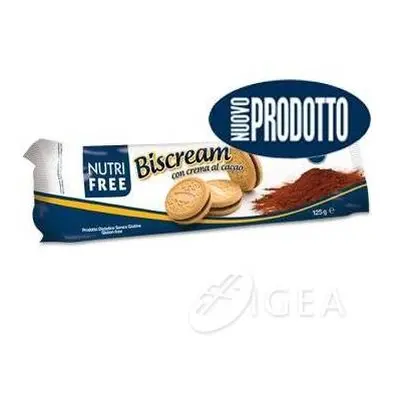 NutriFree Biscream Biscotto con crema al cacao senza glutine e lattosio 125 g