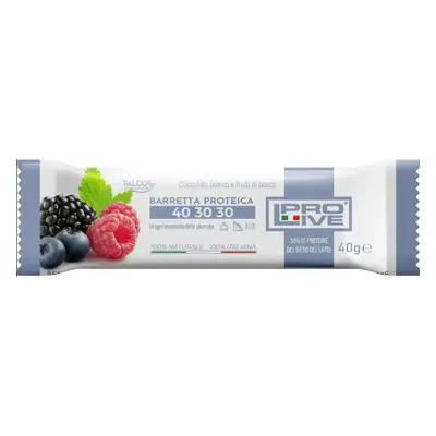 ProLive 40 30 30 Barretta proteica cioccolato bianco e frutti di bosco 40 g