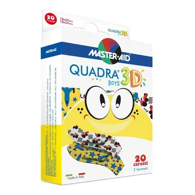 Master-aid Quadra 3d Boys Cerotto TNT 20 Pezzi Assortiti