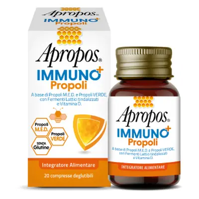 Apropos Immuno+ Propoli Integratore Sistema Immunitario 20 Compresse Deglutibili