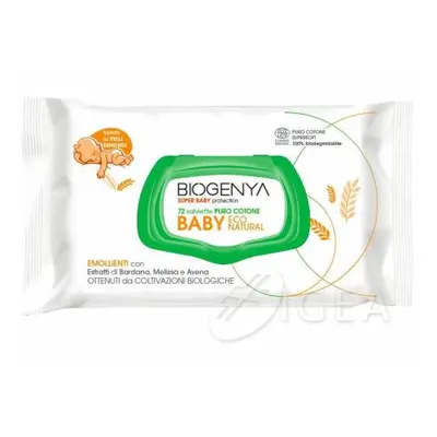 Biogenya Baby Salviette Bambini Eco Natural 72 salviette