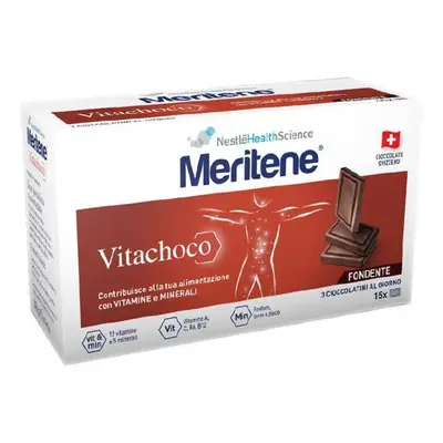 Meritene Vitachoco Cioccolato Fondente Integratore di Vitamine 75 g