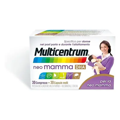 Multicentrum Neo Mamma DHA Integratore per La Gravidanza e l'Allattamento 30 compresse + 30 caps