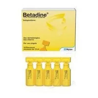 Betadine 10% Soluzione Cutanea 10 Flaconcini Monouso 5 Ml