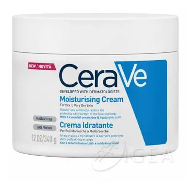 CeraVe Crema idratante viso e corpo pelle molto secca 340 g