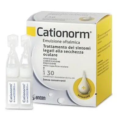 Cationorm Gocce Collirio 30 Fiale Monodose Da 0,4 ml