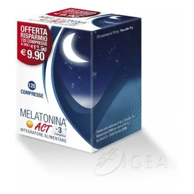 Linea Act Melatonina 1Mg+3 Complex Integratore per il Sonno