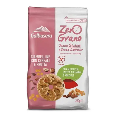 Galbusera Zerograno Frollini ai Cereali e Frutta Senza Glutine 220 g