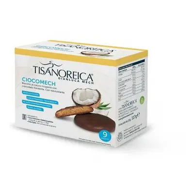 Tisanoreica Ciocomech 9 biscotti dietetici al cocco con cioccolato fondente