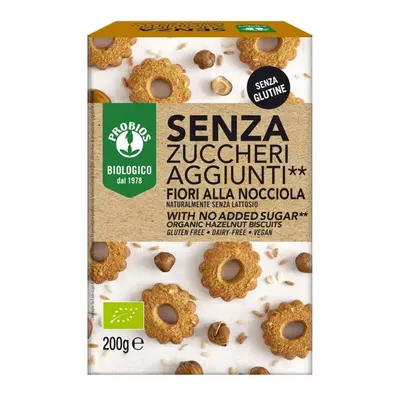 Probios Fiori alla Nocciola Biscotti Senza Zuccheri e Glutine 200 g