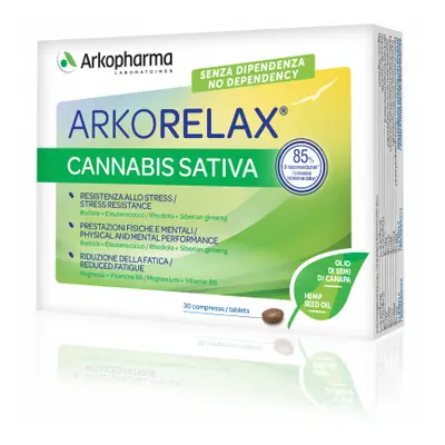 Arkopharma Arkorelax Cannabis Sativa Contro lo Stress 30 Compresse