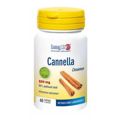 Longlife Cannella 500 mg Integratore per l'Intestino 60 Capsule