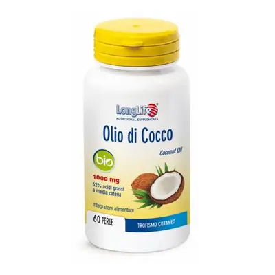 Longlife Olio di Cocco Bio Integratore Tonico 60 capsule