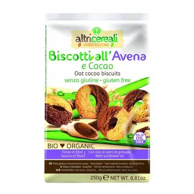 Probios Altri Cereali Biscotti Gusto Avena e Cacao Biologici e Senza Glutine