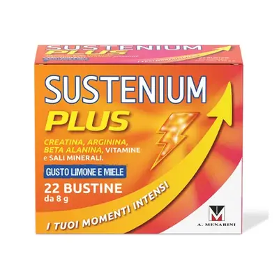 Sustenium Plus Integratore Energizzante con Aminoacidi Vitamine e Minerali Gusto Limone e Miele 