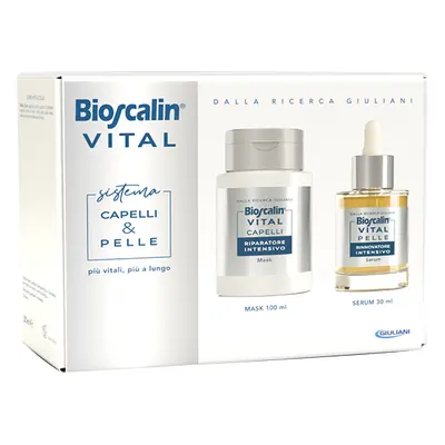 Bioscalin Vital Sistema Capelli & Pelle Siero Rinnovatore Viso e Collo + Maschera Riparatrice Ca