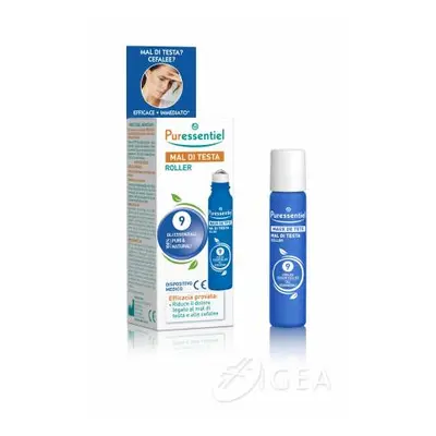 Puressentiel Sos Mal Testa Roller Gel ai 9 Oli Essenziali 5 ml