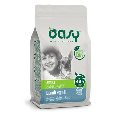 Oasy Dry Dog One Animal Protein Adult Small/Mini Cibo Secco per Cani Gusto Agnello 800 g