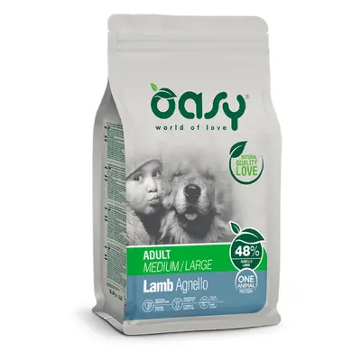 Oasy One Animal Protein Adult Medium/Large Cibo Secco per Cani Gusto Agnello 12 kg