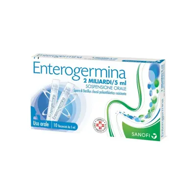 Enterogermina 2 Miliardi/5ml per l'equilibrio intestinale - 10 Flaconcini