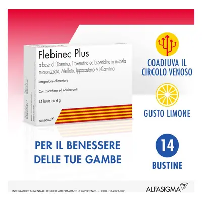 Flebinec Plus Integratore per la circolazione venosa 14 Bustine x 4 g