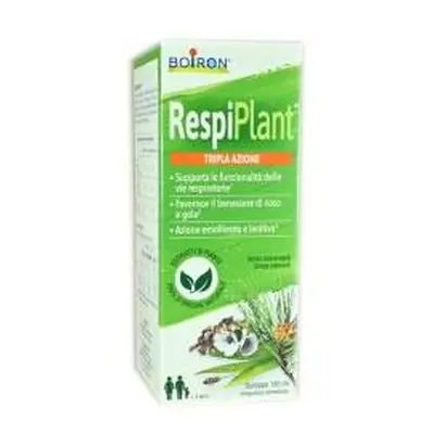 Boiron Respiplant Sciroppo Naturale per Tosse e Mal di Gola 150 ml