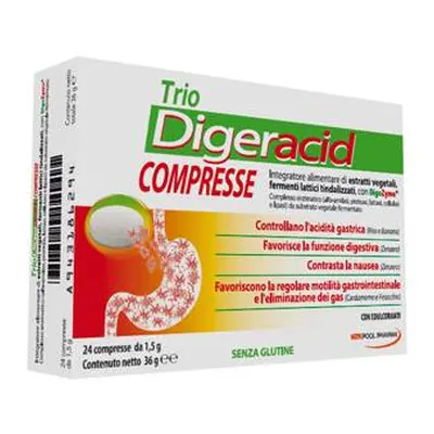 Pool Pharma Trio Digeracid Integratore di Fermenti Lattici 20 Compresse