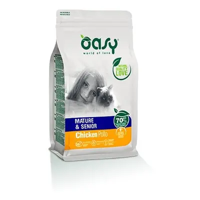 Oasy Mature & Senior Chicken Cibo Secco per Gatti Gusto Pollo 1,5 kg New