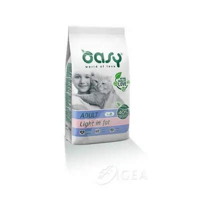 Oasy Adult Light in Fat Cibo Secco per Gatti Sovrappeso 1,5 Kg