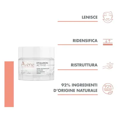 Avène Eau Thermale Hyaluron Activ B3 Crema Rigenerante Cellulare Antirughe Ricarica 50 ml