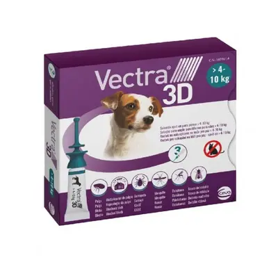 Vectra 3D Spot On Verde Antiparassitario per Cani da 4 a 10 kg 3 pipette