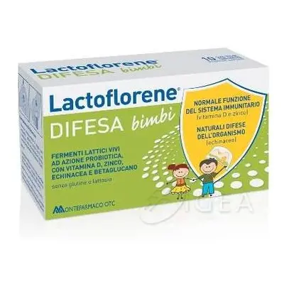 Lactoflorene Difesa Bimbi Integratore Fermenti Lattici per le Difese Immunitarie 10 flaconcini