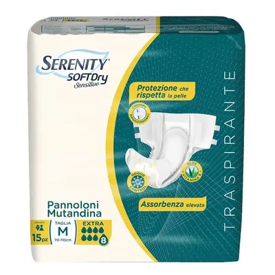 Serenity Pannolone Mutandina SD Sensitive Extra M 15 Pezzi