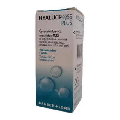 Hyalucross Plus Soluzione oftalmica all'Acido Ialuronico 10 ml