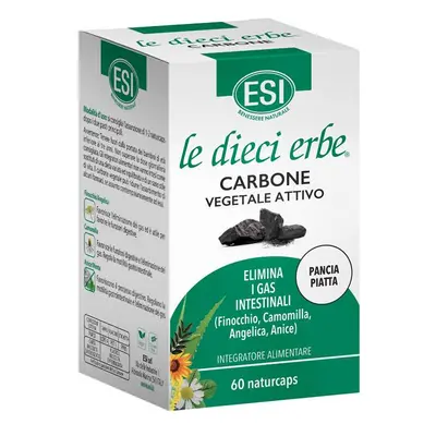 Esi Le Dieci Erbe Carbone Vegetale Attivo per Eliminare i Gas Intestinali 60 Naturcaps