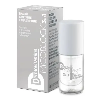 Dermovitamina Micoblock 3 in 1 Smalto Idratante e Traspirante Colore Trasparente 5 ml