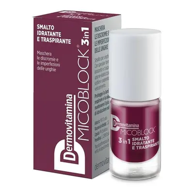 Dermovitamina Micoblock 3 in 1 Smalto Idratante e Traspirante Colore Prugna 5 ml