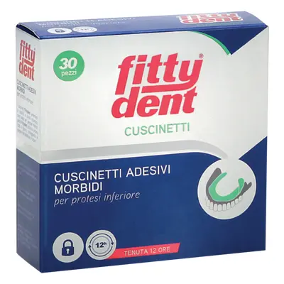 FittyDent Cuscinetti adesivi morbidi per protesi inferiore 30 pezzi