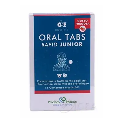 Prodeco GSE Oral Tabs Rapid Junior Gusto Fragola 12 Compresse