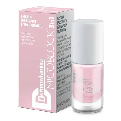 Dermovitamina Micoblock 3 in 1 Smalto Idratante e Traspirante Colore Rosa Chiaro 5 ml