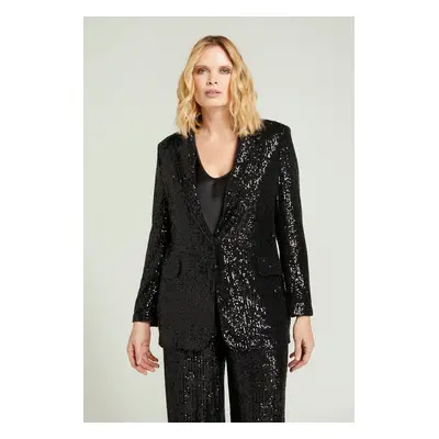 Mara Venier per Luisa Viola BLAZER FULL PAILLETTES BLACK Donna